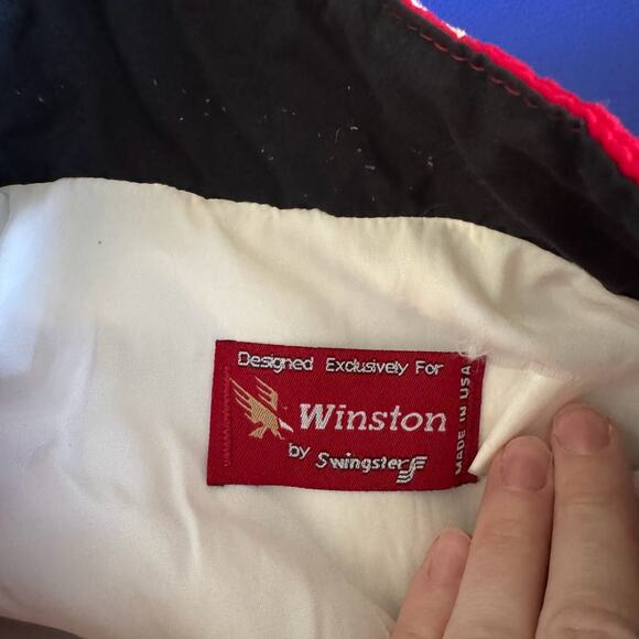 Winston Drag Racing Jacket Vintage Nascar Windbreaker By Swingster Size Large - Picture 7 of 11